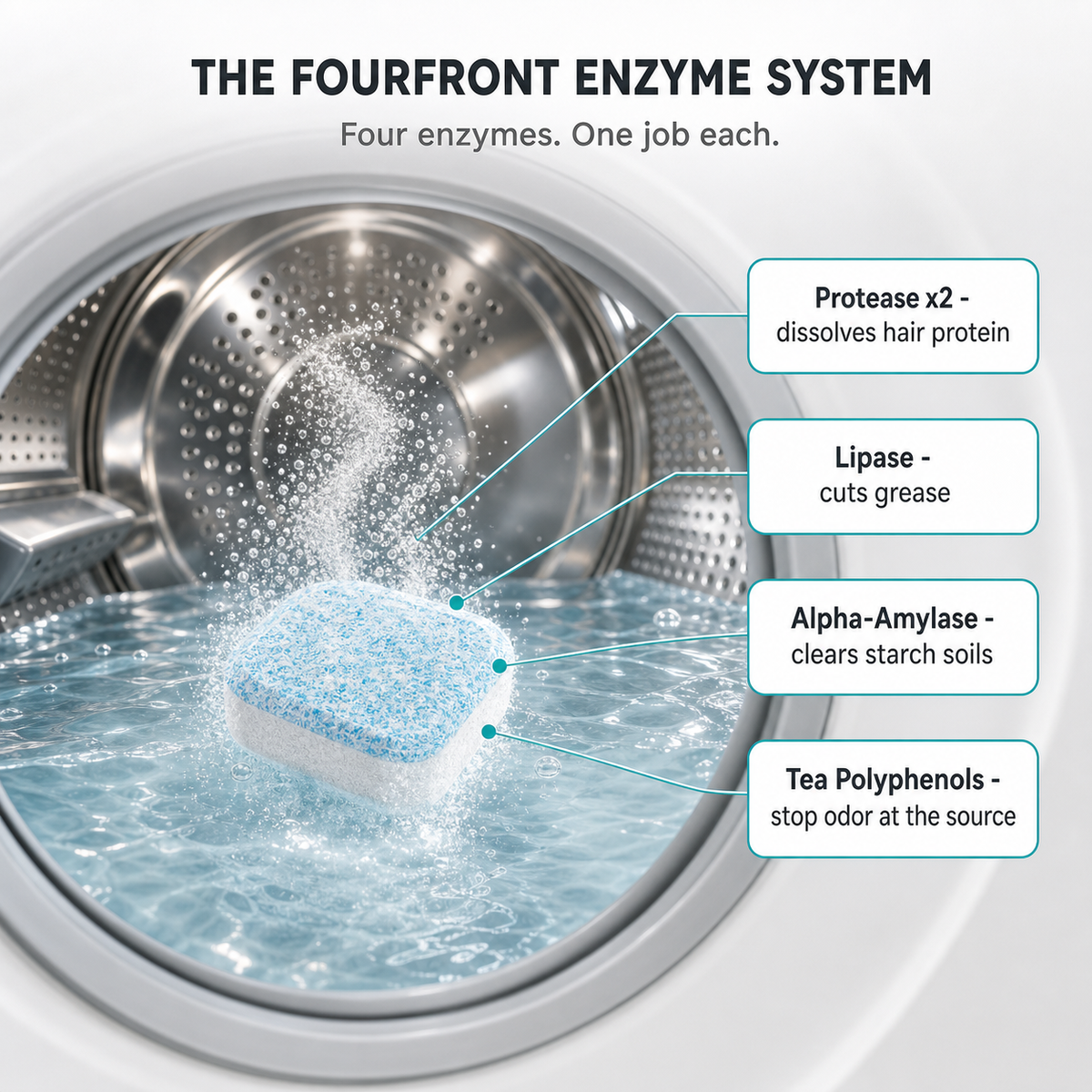 The FourFront Enzyme System: four enzymes, one job each