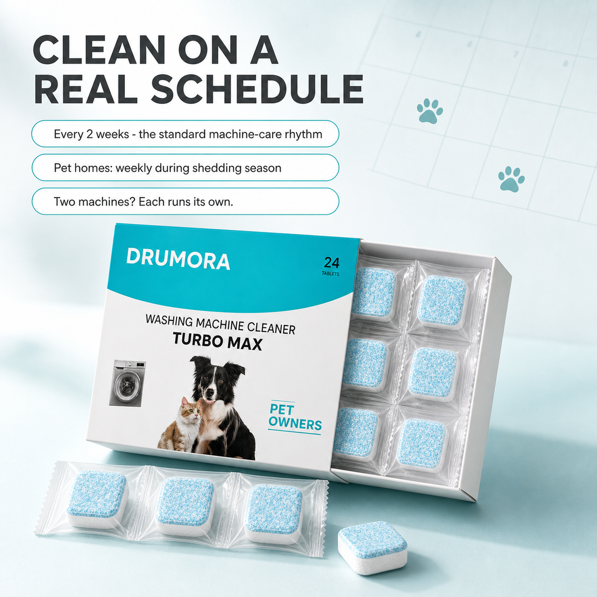 Clean on a real schedule: usage cadence
