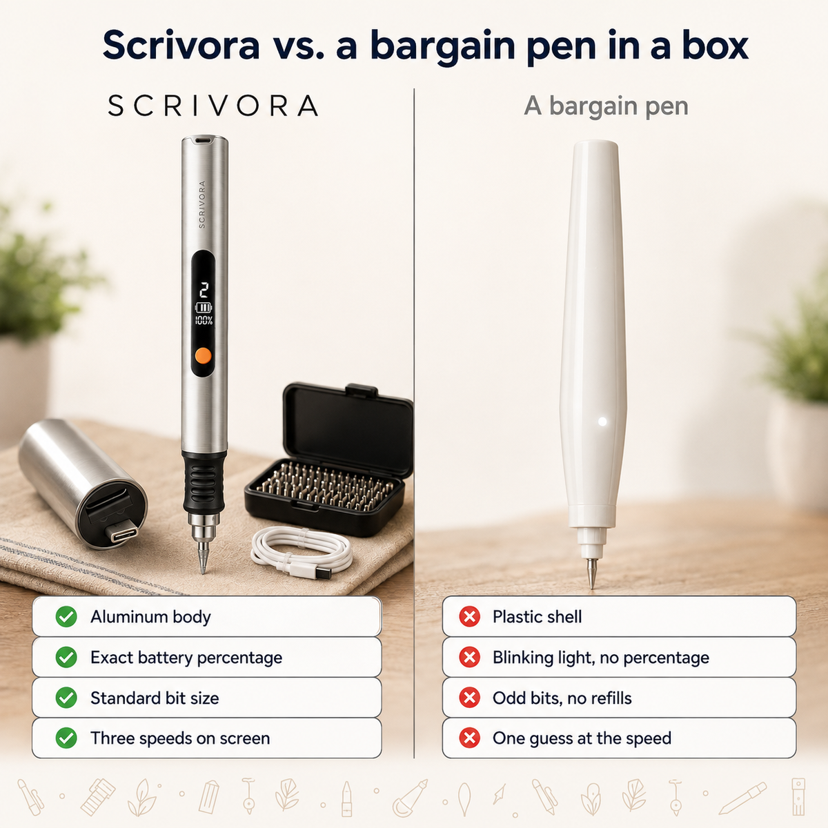 Scrivora vs a bargain pen in a box